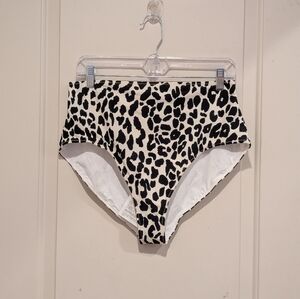 Tigerlily Kamika Ava Corset Leopard Print High-Waisted Bikini Bottoms